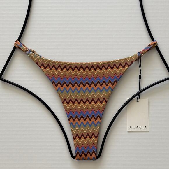 Acacia Swim RALPHY Bikini Bottom - Mada - High Cut, Minimal Coverage - Picture 1 of 11